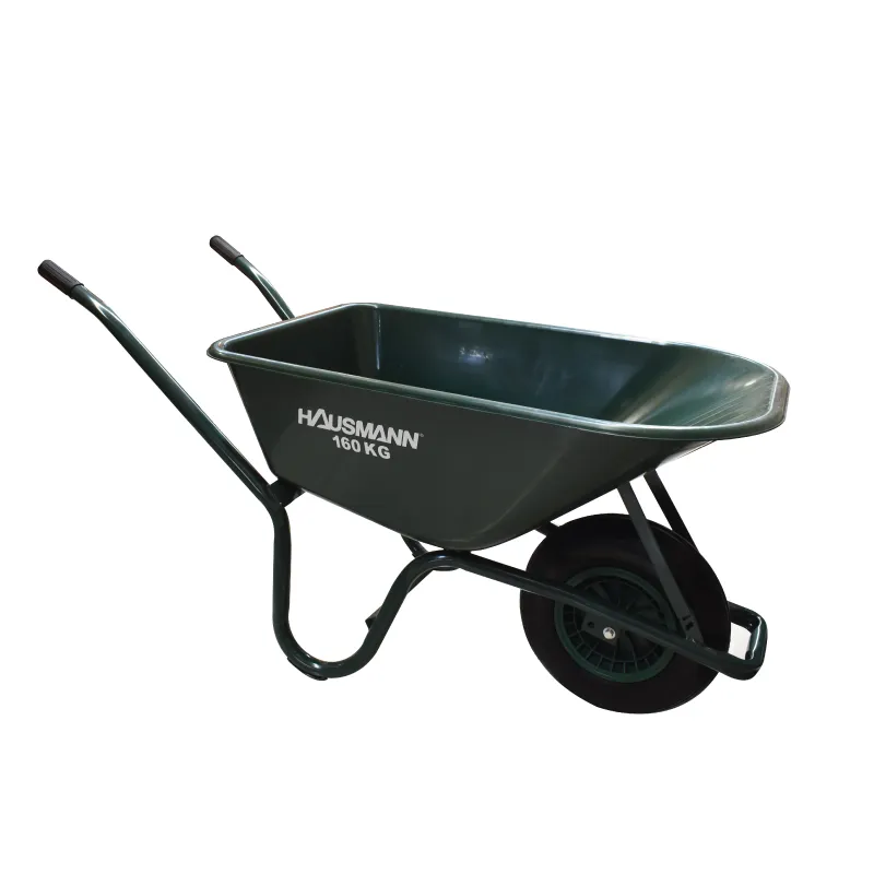 HAUSMANN WHEEL BARROW WB6414P GREEN METAL 160KG WHEEL BARROW LIGHT DUTY