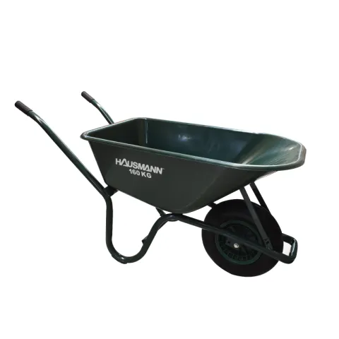 HAUSMANN WHEEL BARROW WB6414P GREEN METAL 160KG WHEEL BARROW LIGHT DUTY
