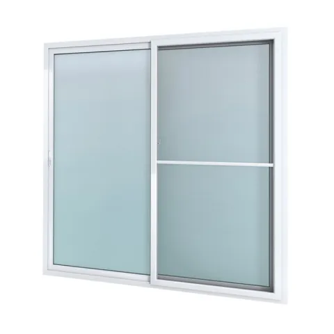BUENAVISTA DOOR DBY0822-ASD1821 WHITE ALUMINUM SLIDING TEMPERED GLASS
