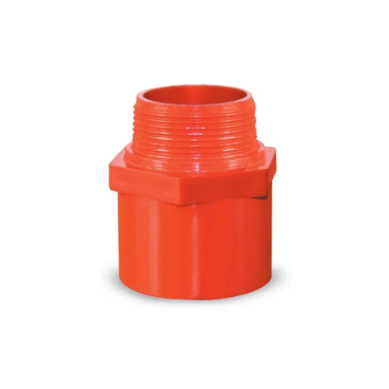 PIPE EMERALD ADAPTER MALE RED 20MM