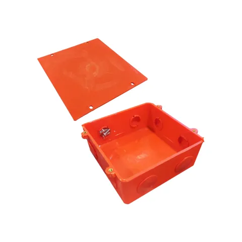 EMERALD UTILITY BOX RED PVC ELECTRICAL SQUARE W/ COVER