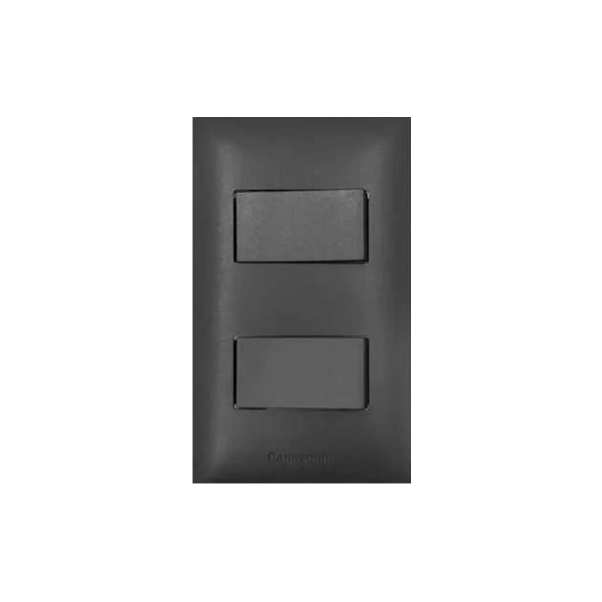 PANASONIC SWITCH REFINA WEGP-51512 MB BP METALLIC BLACK UREA PLASTIC 2 GANG RECTANGULAR
