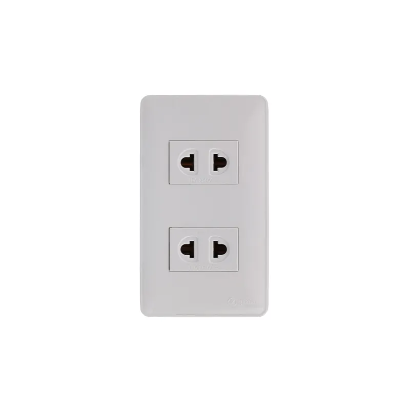 ZIGMA OUTLET ZWD102 WHITE PLASTIC ELECTRICAL 2-GANG