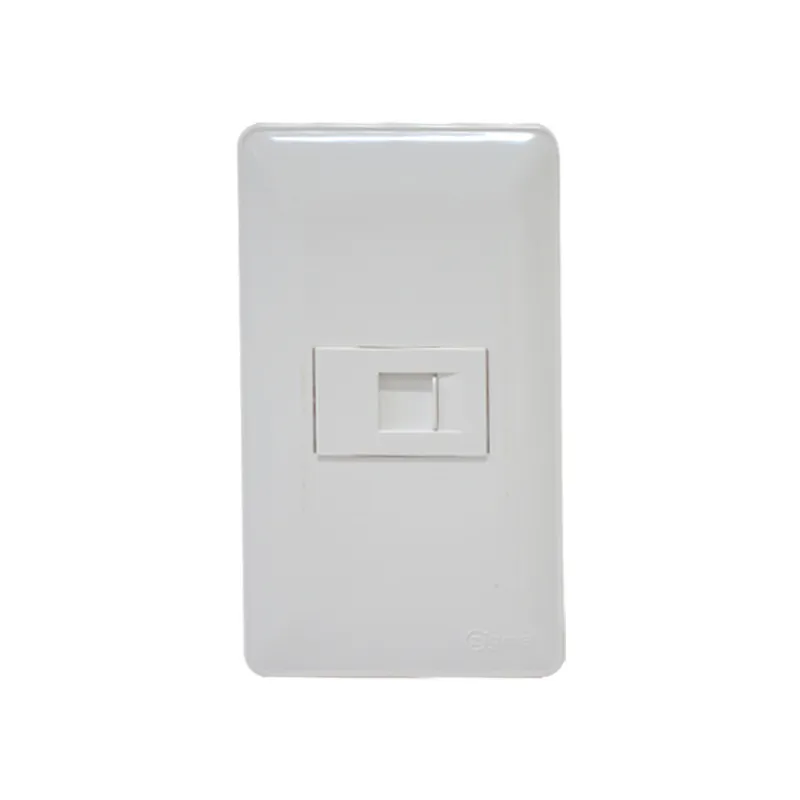 1 GANG PLASTIC TELEPHONE MOD JACK WHITE