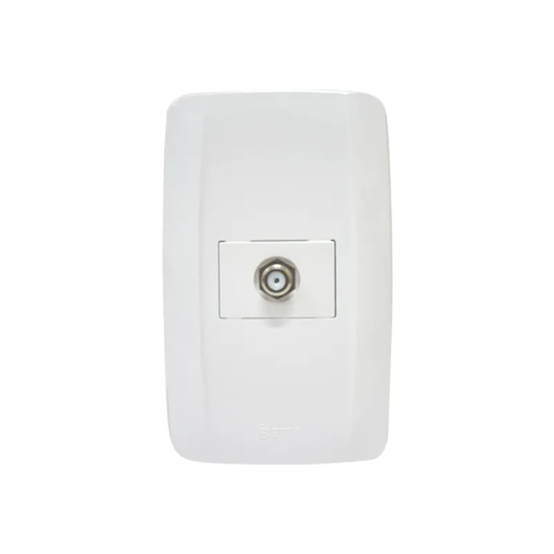 ZIGMA OUTLET ZMTV107 WHITE PLASTIC OUTLET 1-GANG