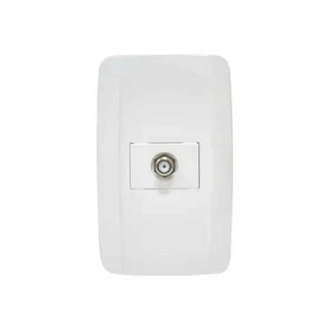 ZIGMA OUTLET ZMTV107 WHITE PLASTIC OUTLET 1-GANG