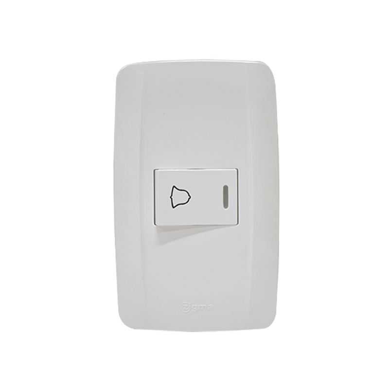 ZIGMA SWITCH ZMDBS112 WHITE PLASTIC 10A DOORBELL 1-GANG