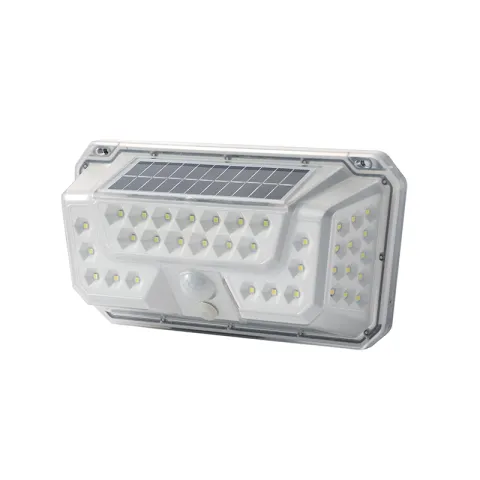 ZIGMA WALL LAMP WZL1022-ELESW50B65-ZM WHITE ABS+PC SOLAR 14W 6500K LED IP54 DAYLIGHT RECTANGLE