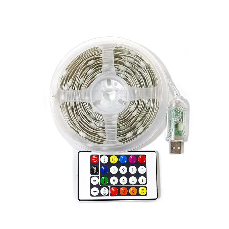 1W/METER COPPER+PVC RGB W/ 3A ADAPTOR W/REMOTE IP65
