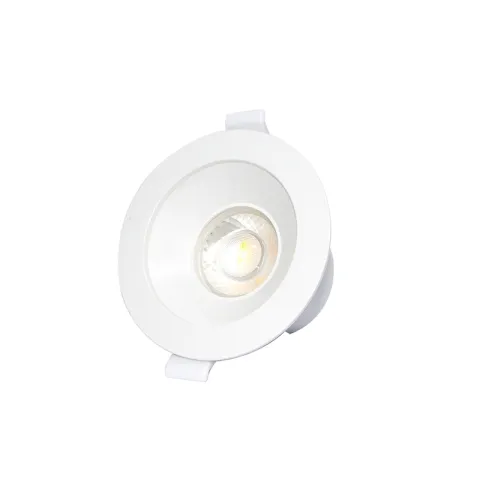 ZIGMA SPOTLIGHT 1418K-SL24-100-3CCT WHITE PC outside+Alu. inside 7W LED RECESSED ROUND CLIP ON SWITCH