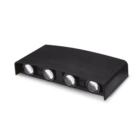 ZIGMA WALL LAMP LD-WL14-8 BLACK PC +metial bracket 8W LED 8LIGHT