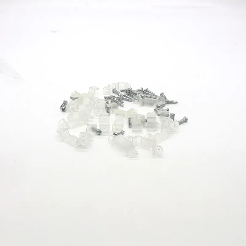 ZIGMA CLIP CLZ124-8+10MM CLEAR PC 1.3MP 20PCS+40PCS SCREW FOR RGB,WW&DL STRIPLIGHTS