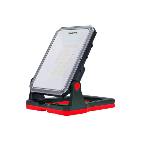 ZIGMA WORK LIGHT WZ0312-LILM13G65 RED/BLACK ABS 10W 6500K RECHARGEABLE FOLDING USB C-CHARGED