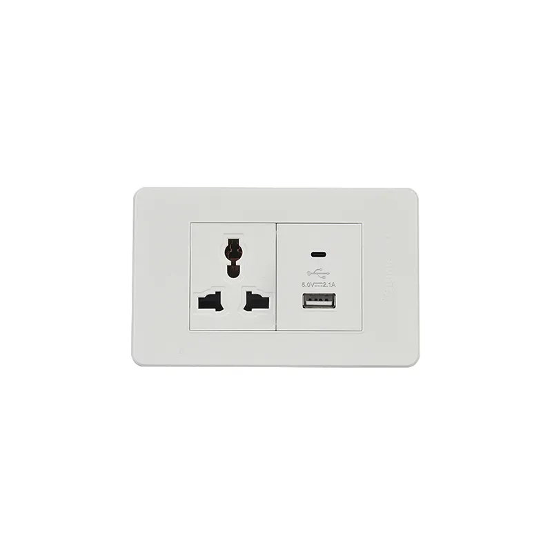 ZIGMA OUTLET OZT24-1G.UNI+2USBA+C-GR WHITE PC+IRON 16AX,250V