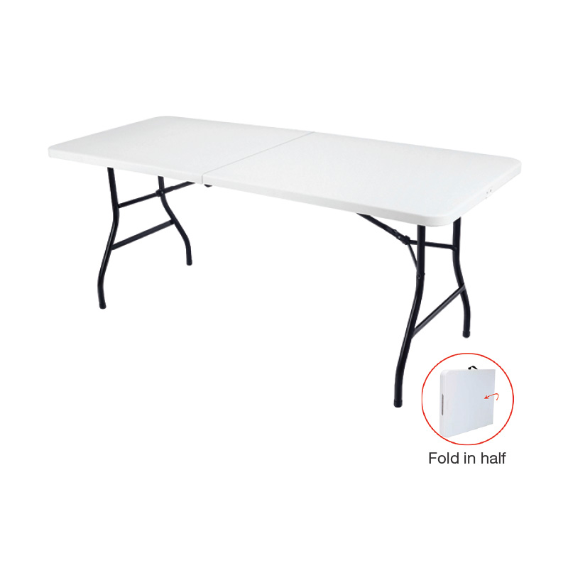 CTX TABLE BT006K027B WHITE PLASTIC FOLDING RECTANGULAR