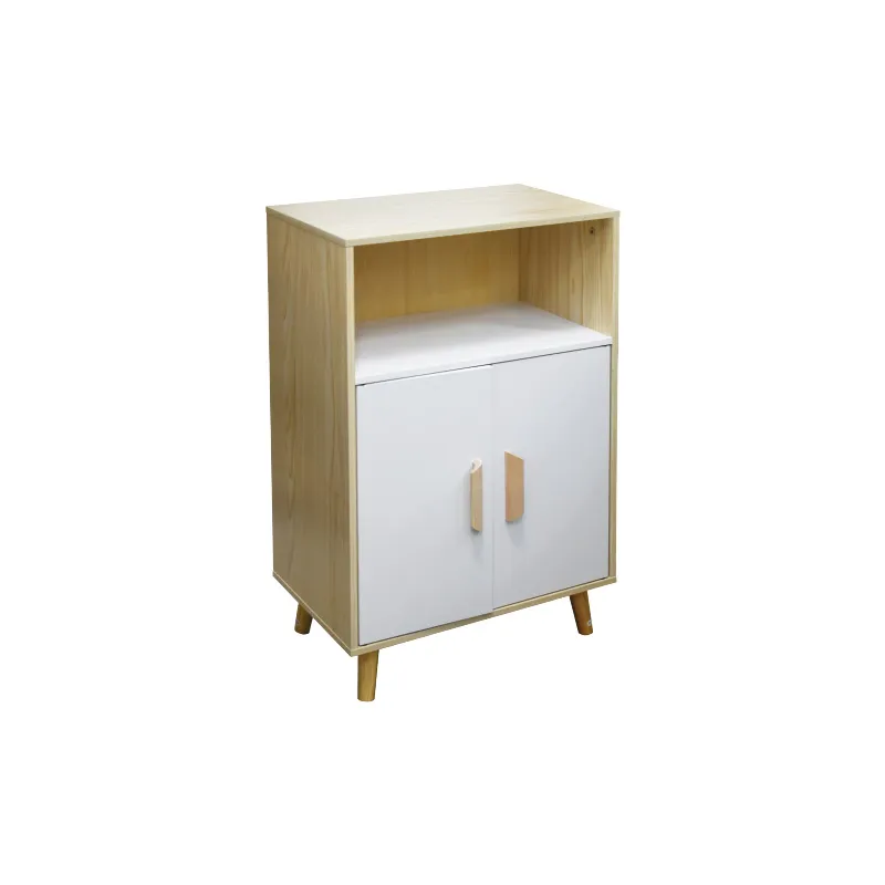 CTX SHELVE SCN0122-KTST-5702W BEECH AND WHITE MDF BOARD MELAMINE TREATMENT 3 LAYERS STORAGE SHELF PLAIN