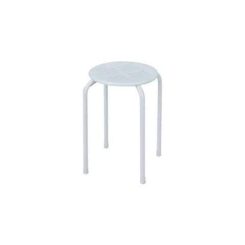 CTX CHAIR SCH0722- SC99001W POWDER COATING/WHITE STEEL+PLASTIC STACKABLE/NESTABLE, HEAVY DUTY STOOL