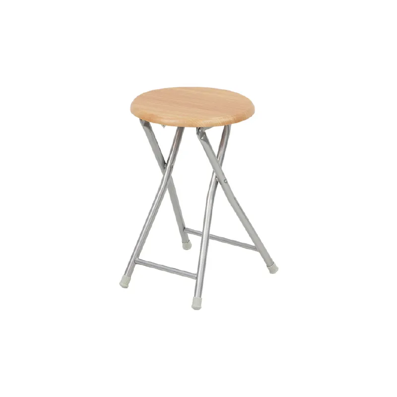 CTX CHAIR SCH0722- SC22011LB POWDER COATING/SILVER+BIRCH STEEL+MDF WITH PVC+PLASTIC FOLDING STOOL