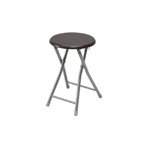 CTX CHAIR SCH0722- SC22011LW POWDER COATING/SILVER+WALNUT STEEL+MDF WITH PVC+PLASTIC FOLDING STOOL