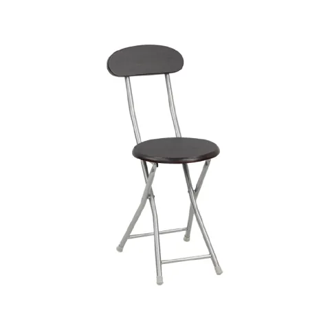 CTX CHAIR SCH0722- SC20003W POWDER COATING/SILVER+WALNUT STEEL+MDF WITH PVC+PLASTIC FOLDING SQUARE TABLE WITH BACKREST CHAIRS