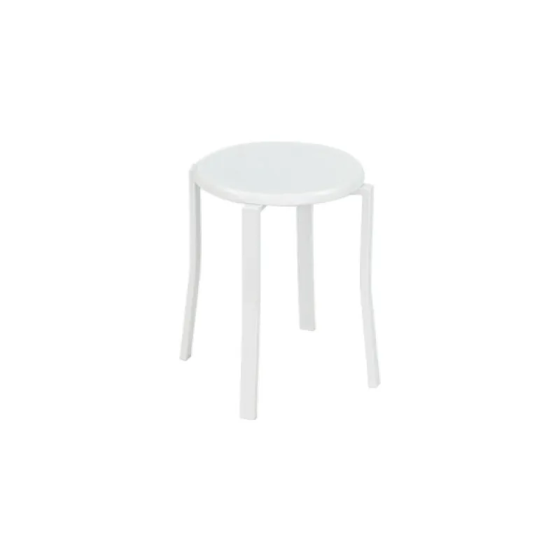 CTX CHAIR SCH0722- SC27177W POWDER COATING/WHITE STEEL+PLASTIC FOLDING STOOL
