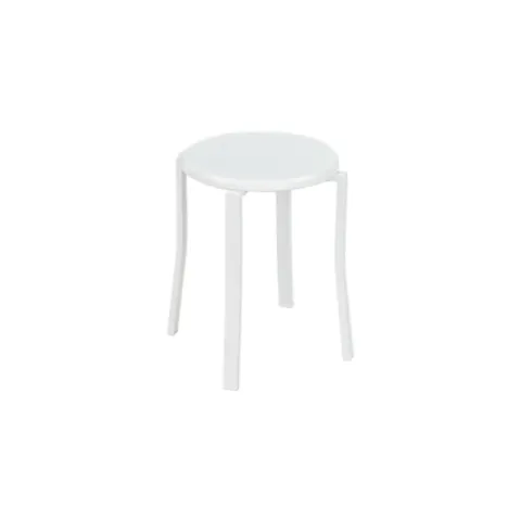 CTX CHAIR SCH0722- SC27177W POWDER COATING/WHITE STEEL+PLASTIC FOLDING STOOL