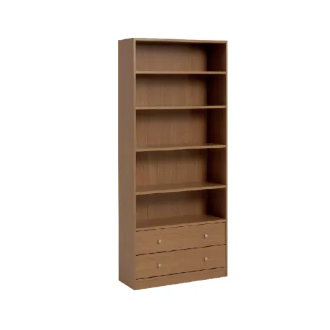 CTX BOOKCASE BCS0822-SV6153 TATSUTA OAK PARTICLE BOARD 2 DRAWER WIDE