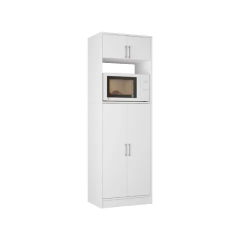 CTX PANTRY CABINET CCS0822-2622WH WHITE PARTICLE BOARD WITH PU PAPER 4 DOORS