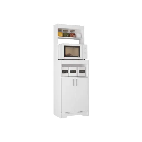 CTX PANTRY CABINET CCS0822-2624WH WHITE PARTICLE BOARD WITH PU PAPER 2 DOORS