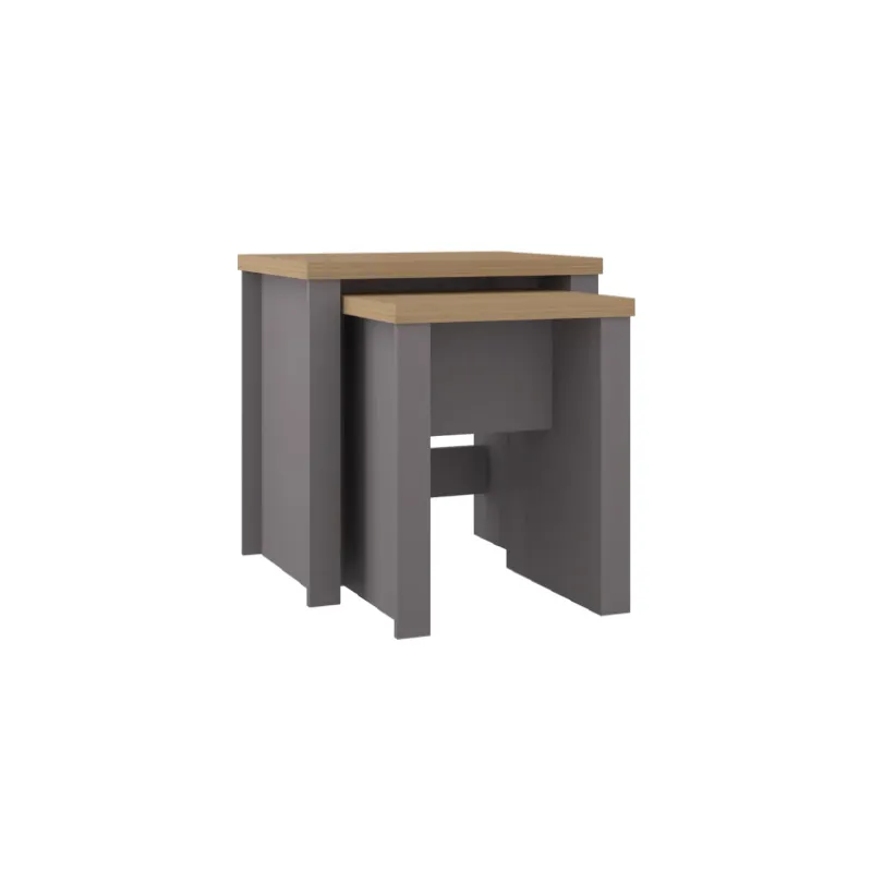 CTX NESTING TABLE TCS0822-2029WH BIANCA OAK = TOP PARTICLE BOARD WITH PU PAPER NESTABLE