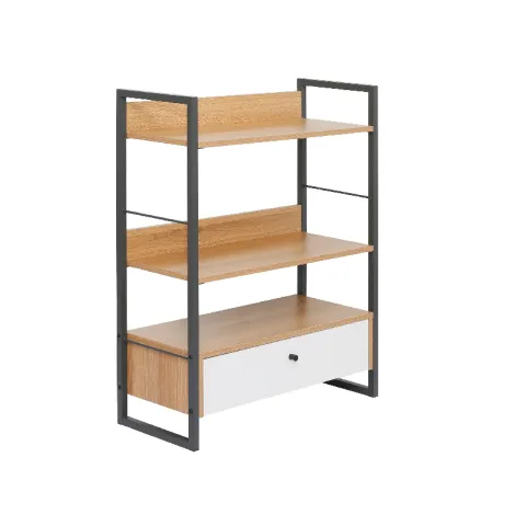 CTX SHELVES CLIFTON SJC0623-BS13B BEECH & GREY METAL +PARTICLE BOARD 3 TIER