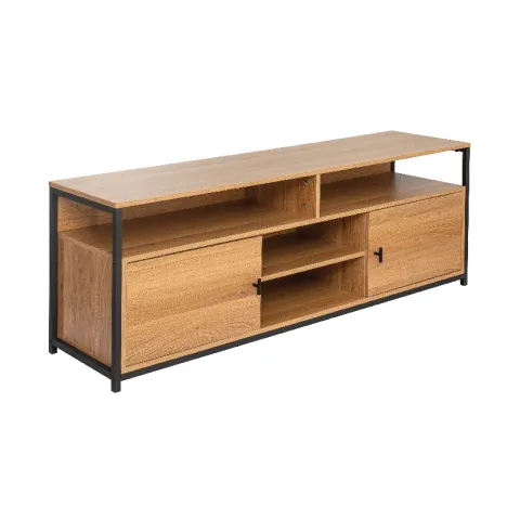 CTX TV STAND HARBOR TJC0623-TVG-N2301 BEECH & BLACK BOARD TWO DOORS