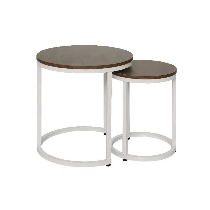 CTX COFFEE TABLE ANGELTON TJC0623-CJ-N2106 & CJ-N2107 WALNUT METAL +PARTICLE BOARD