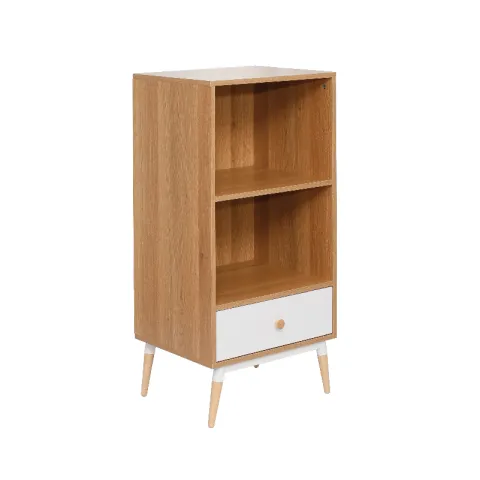 CTX SHELVES CLIFTON SJC0623-BS-1906 BEECH AND WHITE METAL +PARTICLE BOARD ONE DRAWER