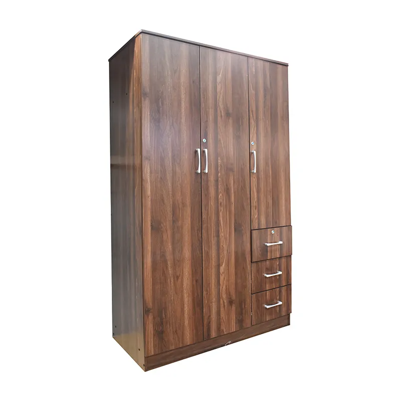 3DOOR W/ DRAWER CHIPBOARD LAMITED WITH PU PAPER OLD WOOD