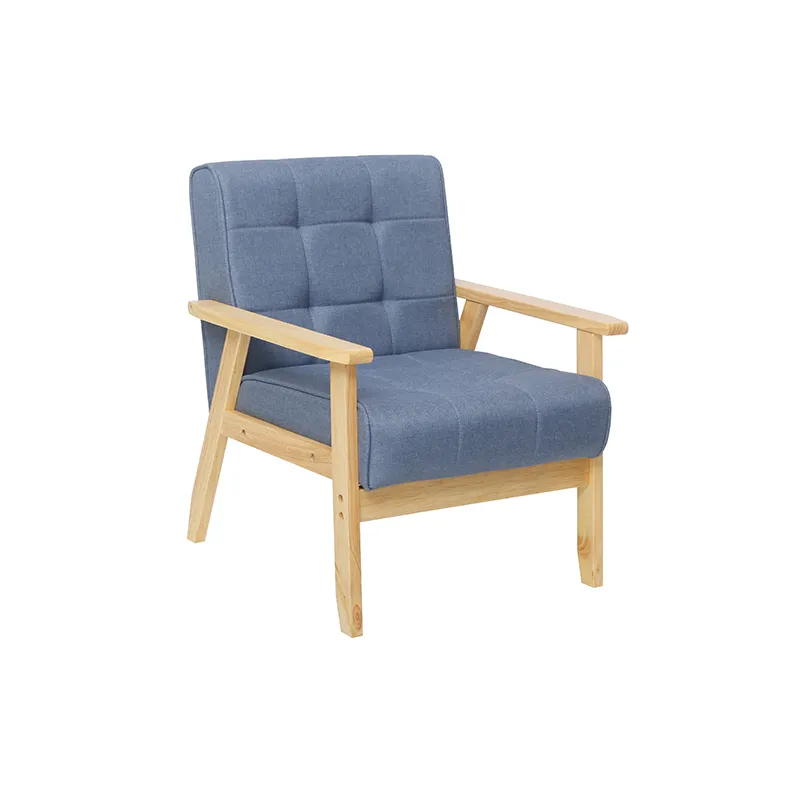 CTX SOFA EDWARD SCJJS1S0525-SF-N2520 BLUE WOOD FRAME/FABRIC 1 SEATER