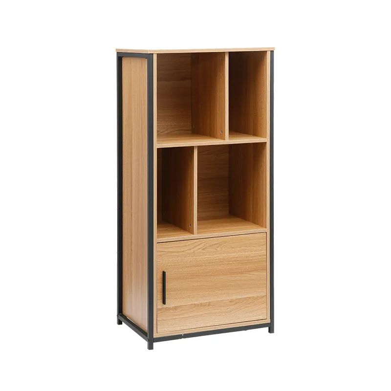 1 SEATER BLACK/OAK MELAMINE BOARD/POWDER COATED METAL