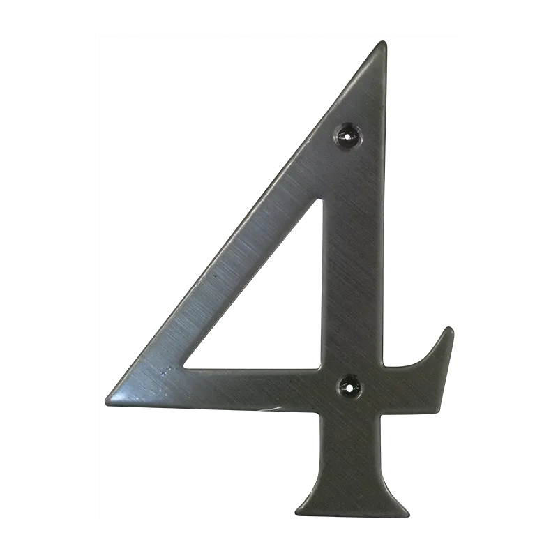 HOUSE NUMBER HAUSMANN WNS104 #4 1.5MM S/S BRSHD FIN.