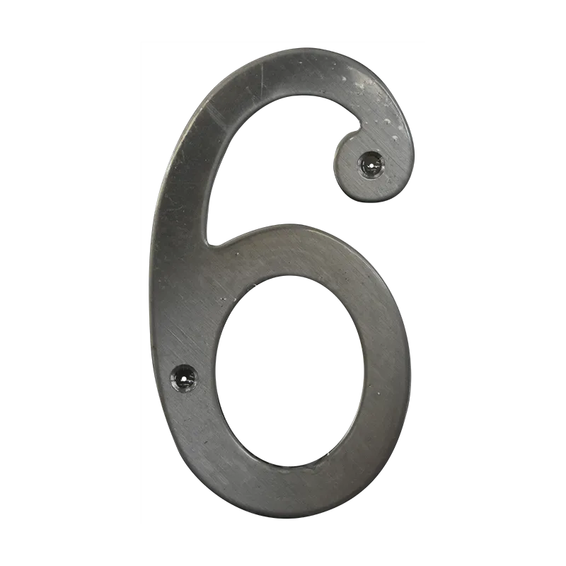 HOUSE NUMBER HAUSMANN WNS106 #6 1.5MM S/S BRSHD FIN.