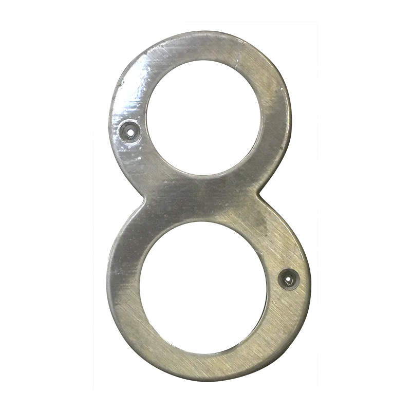 HOUSE NUMBER HAUSMANN WNS108 #8 1.5MM S/S BRSHD FIN.