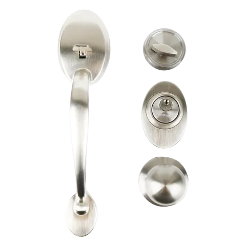HAUSMANN HANDLESET 082611SN SATIN NICKEL ZINC ALLOY SINGLE CYLINDER HANDLESET