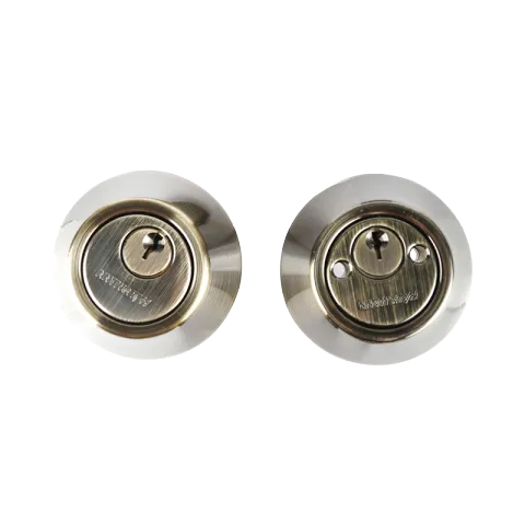 HAUSMANN DEAD BOLT 7312AB ANTIQUE BRASS STAINLESS STEEL DOUBLE CYLINDER DEADBOLT