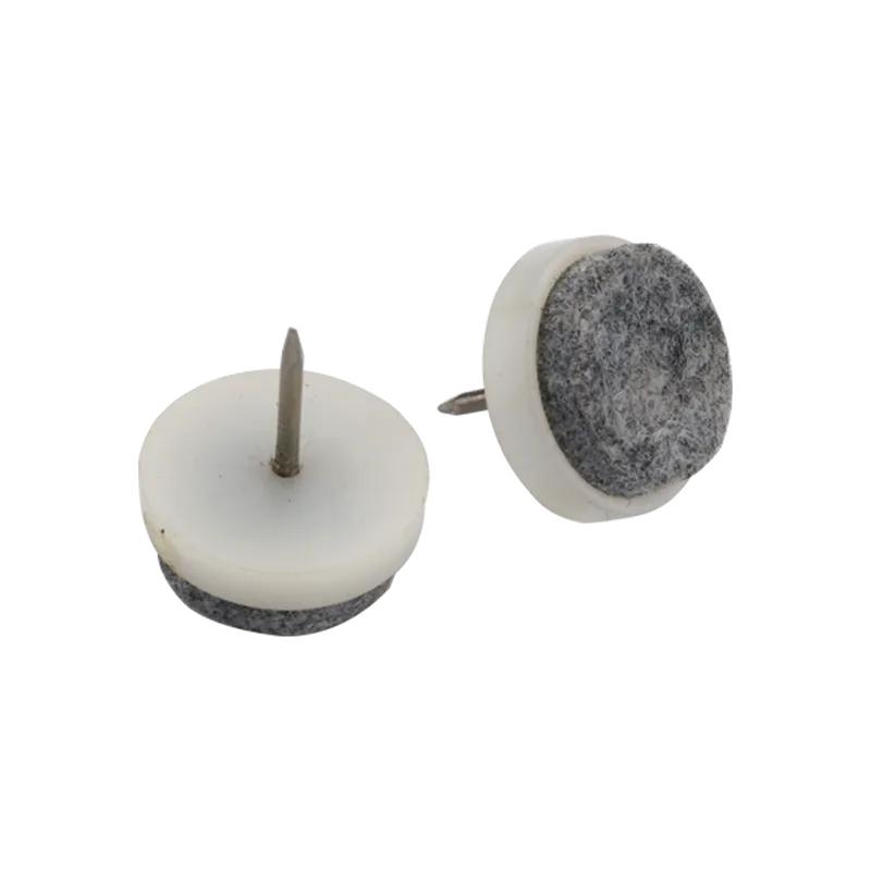 HAUSMANN FURNITURE GLIDE GL.1100 WHITE PLASTIC W/ FELT CIRCULAR