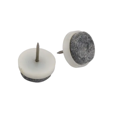 HAUSMANN FURNITURE GLIDE GL.1100 WHITE PLASTIC W/ FELT CIRCULAR