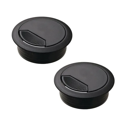 HAUSMANN CABLE GROMMET DF.8160 BLACK PLASTIC CIRCULAR