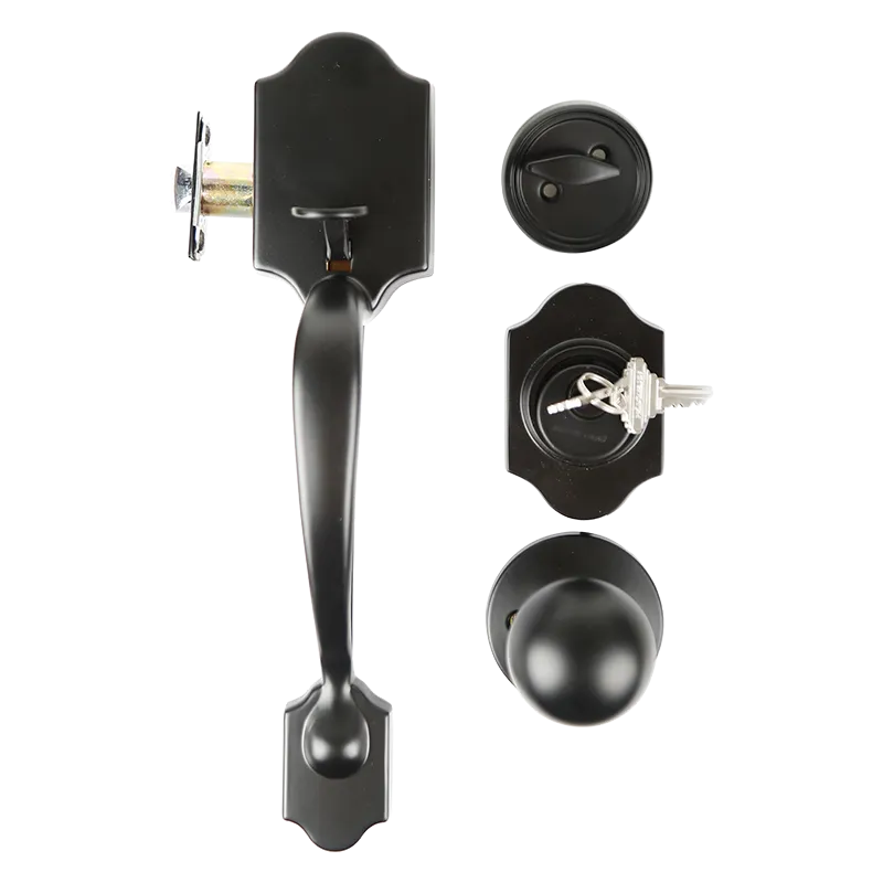 HAUSMANN HANDLESET LHS0922-83611 MATTE BLACK ZINC ALLOY SINGLE CYLINDER HANDLESET