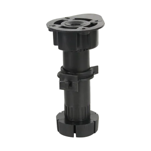 HAUSMANN PLINTH FOOT AND LEG PFLHT0823-FE.9020+FE.9003 BLACK PP ADJUSTABLE