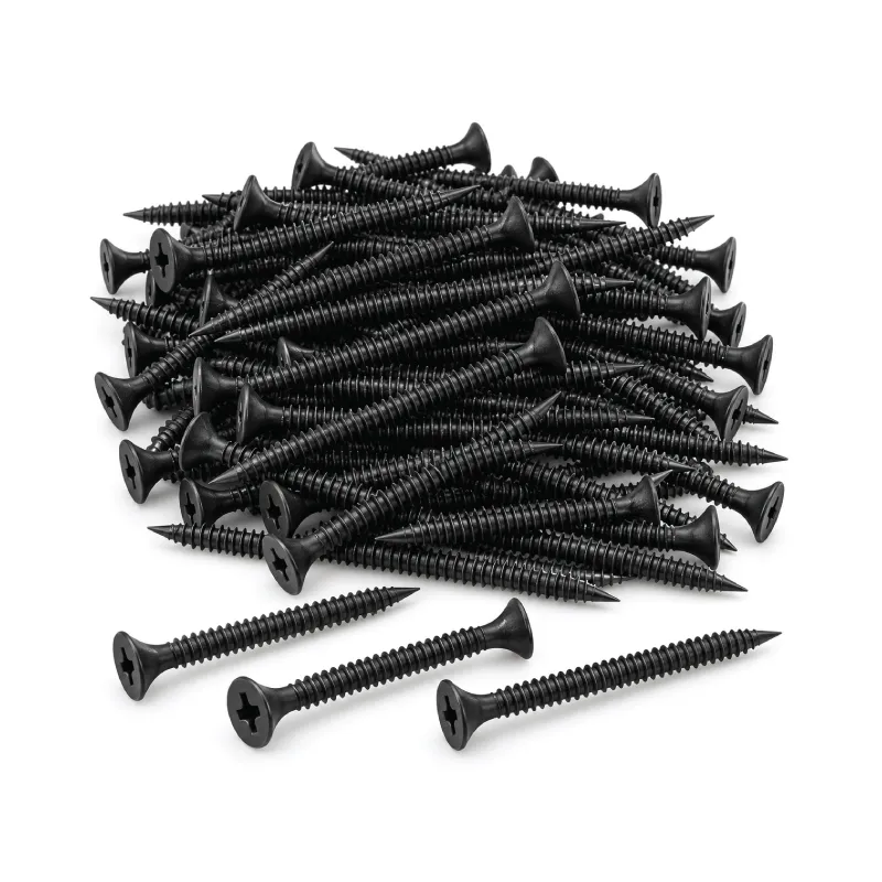 HAUSMANN GYPSUM SCREW SHZ1024-#8x1 BLACK PHOSPHATED CARBON STEEL 100PCS/PACK FOR METAL