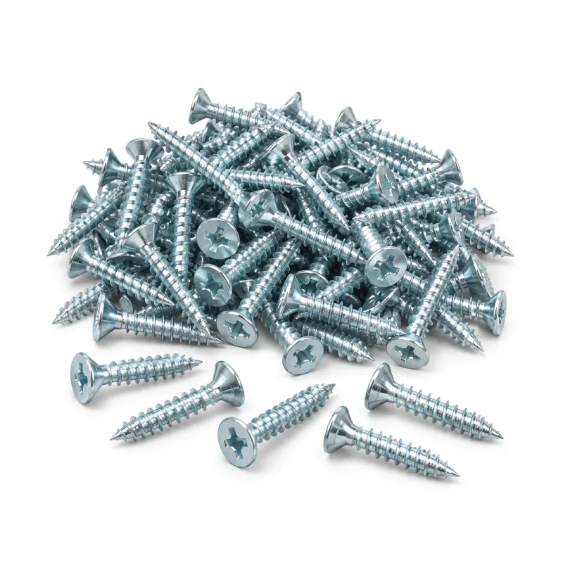 HAUSMANN WOOD SCREW SHZ1024-#10x1 ZINC PLATED CARBON STEEL 100PCS/PACK FOR WOOD