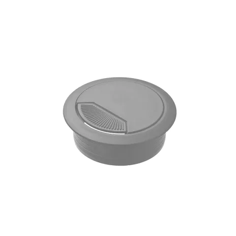 HAUSMANN CABLE GROMMET CHT0625-CGHT0525 -DF.8310 MATT GRAY ALUMINUM ALLOY FURNITURE FITTINGS RECTANGULAR